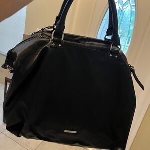 Chic Black nylon chunky zipper top Bag…new with tags. Excellent condition